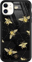 iPhone 11 hoesje glass - Bee yourself | Apple iPhone 11  case | Hardcase backcover zwart