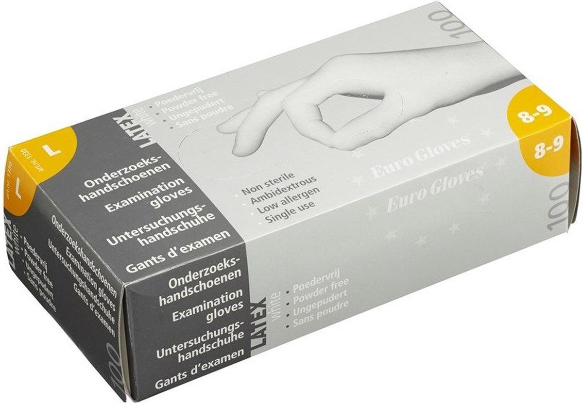 Goedkoopste Lavit Wegwerphandschoenen Xl Poedervrij Latex Wit 100 Stuks