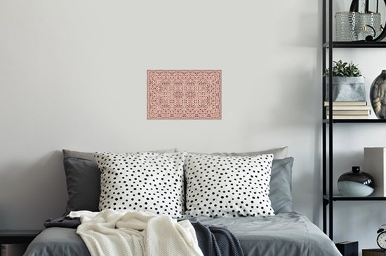 Stickers muraux - Tapis Persan - Tapis - Motifs - Rose - 30x20 cm - Film Adhésif