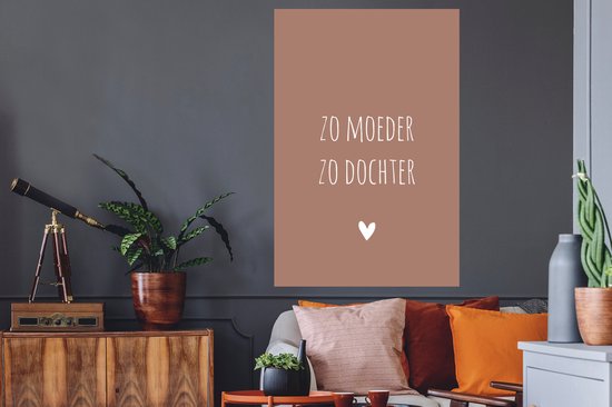 Stickers muraux - Film autocollant - Telle mère telle fille - Fille - Maman - Dictons - Citations - 80x120 cm - Film adhésif - Stickers muraux chambre d'enfant - Papier peint autocollant - Papier peint autocollant - Film autocollant