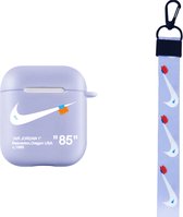 AirPods Case Air Jordan 1 with cord purple- Airpods hoesje - Airpod case - Airpod hoesje - Nike