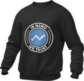 Crypto Kleding -In NANO we Trust - Bitcoin - Trui/Sweater