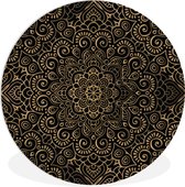 WallCircle - Wandcirkel ⌀ 140 - Mandala Indiaas patroon - Ronde schilderijen woonkamer - Wandbord rond - Muurdecoratie cirkel - Kamer decoratie binnen - Wanddecoratie muurcirkel - Woonaccessoires