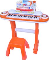 Bontempi Keyboard Junior 48 X 55 X 20 Cm Oranje/wit 3-delig