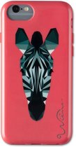 Apple iPhone 7 Hoesje - Wilma - Electric Savanna Serie - Eco Friendly Backcover - Zebra Red - Hoesje Geschikt Voor Apple iPhone 7