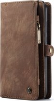 Samsung Galaxy A52 Hoesje - Caseme - Serie - Kunstlederen Bookcase / 2in1 Case - Bruin - Hoesje Geschikt Voor Samsung Galaxy A52