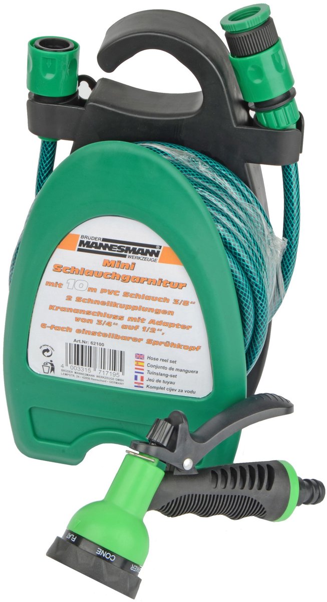 Brüder Mannesmann 62100 Mini tuinslangset - 3/8'' x 10m