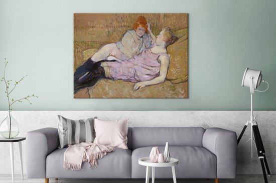 Tableau Toile Henri De Toulouse-Lautrec "Le Canapé" - Reproduction Prête à Accrocher, Neuf