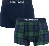 Björn Borg 2P core print trunks blauw & groen - L