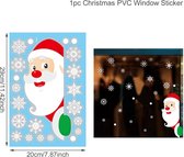 Raam Decoratie - Raamdecoratie - Kerst - Raamstickers - Glassticker - Vrolijk Kerstfeest - Decor Voor Thuis - Kinderkamer - Nieuwe Jaar Stickers - Kerstman met Sneeuwvlokken