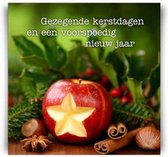 Kerstkaarten - Met envelop - Ster in appel5x15cm - Fijne kerstdagen en een gezegend nieuwjaar - Christelijk - Bijbel - Geloof - Majestically2 stuks
