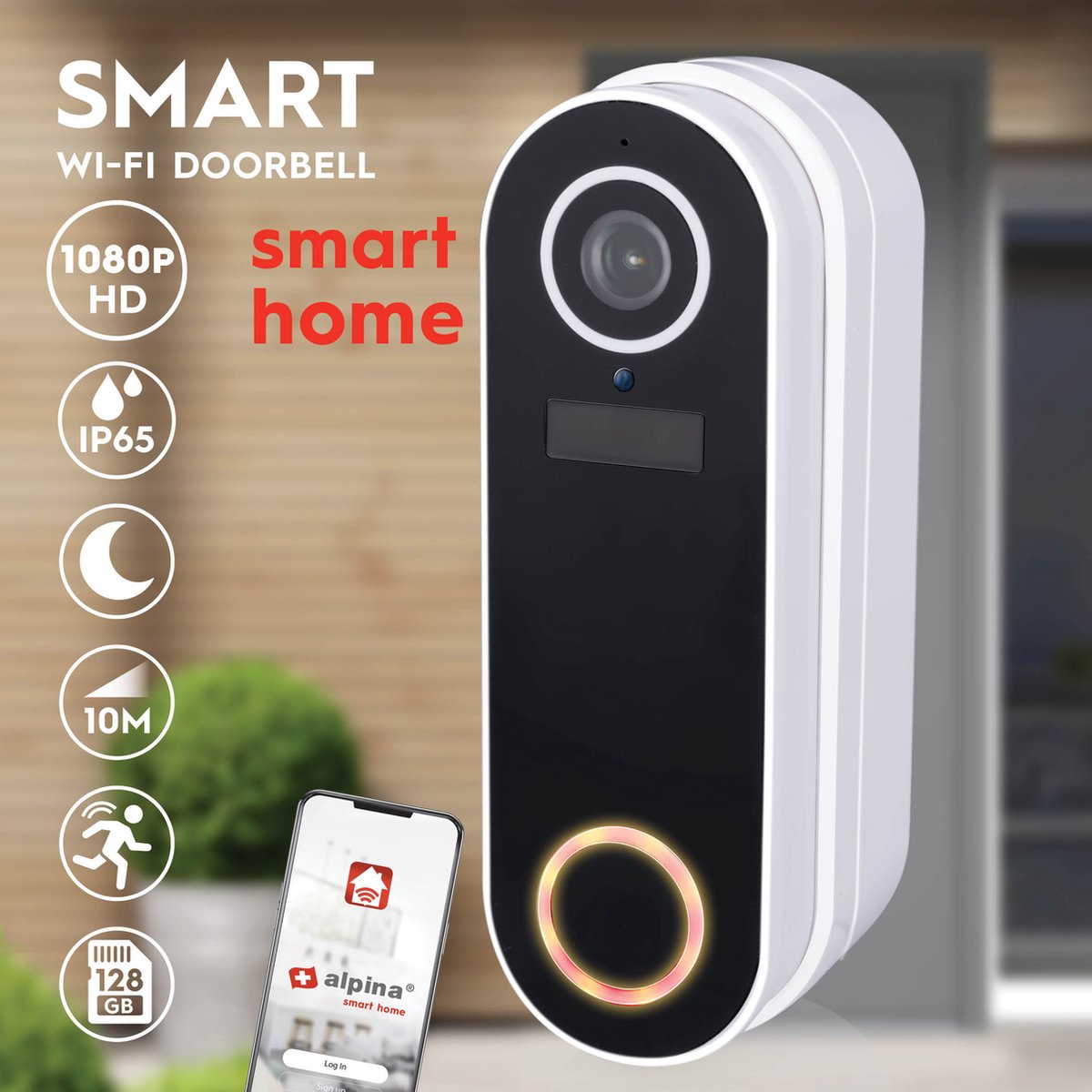32GB Full HD Wifi IP Bewakingscamera met nachtvisie voor buiten - Smart