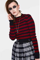 Jawbreaker - Menace Red and Black Stripe Sweater/trui - XXL - Rood