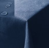 JEMIDI Tafelkleed/tuin tafelkleed lotus effect linnen kijken tafelkleed hoes linnen vlek bescherming - Blauw - Vorm Eckig - Maat 130x260