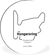 WallCircle - Wandcirkel - Muurcirkel - Formule 1 - Hongarije - Circuit - Aluminium - Dibond - ⌀ 90 cm - Binnen en Buiten - Cadeau voor man