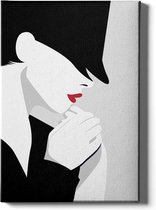 Walljar - White Gloves - Muurdecoratie - Canvas schilderij