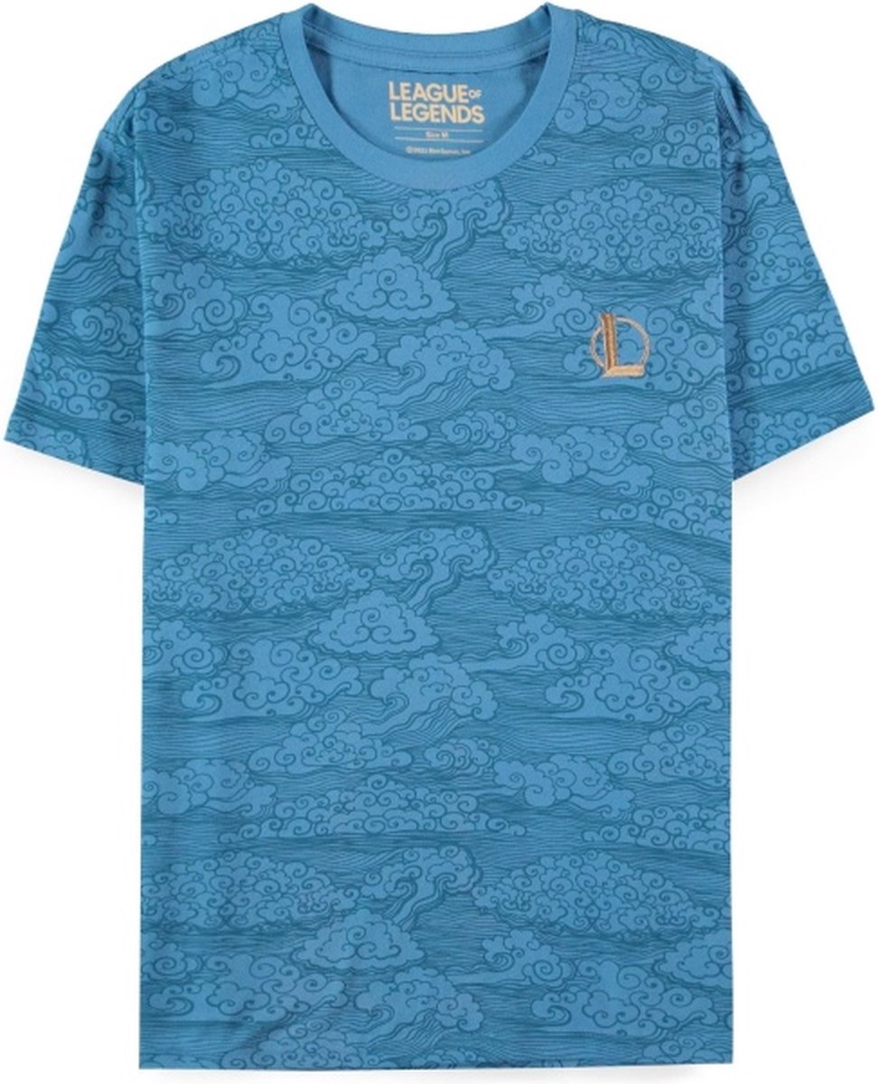 League Of Legends Heren Tshirt -S- Yasuo Blauw