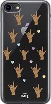 iPhone 7/8/SE 2020 Case - Rock Hands Dark - xoxo Wildhearts Transparant Case