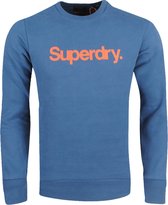 Superdry - Heren Trui - Core Logo Canvas Crew  Sweatshirt - Blauw