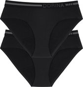 Dorina Hipster - Menstruatie ondergoed - 2-pack - M - Zwart