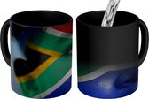 Magische Mok - Foto op Warmte Mokken - Koffiemok - Vlag van Zuid-Afrika - Magic Mok - Beker - 350 ML - Theemok