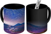 Magische Mok - Foto op Warmte Mok - Sterrenhemel boven de Bromo vulkaan - 350 ML