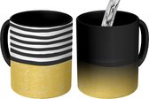 Mug magique - Photo sur tasses chaleureuses - Tasse à café - Design - Jaune - Zwart - Wit - Tasse Magic - Tasse - 350 ML - Tasse à thé - Décoration Sinterklaas - Cadeaux pour enfants - Chaussures cadeaux Sinterklaas