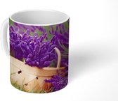 Mok - Verse lavendel in een mand - 350 ML - Beker