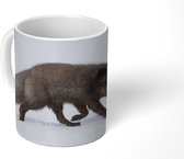Mok - Koffiemok - Vos - Sneeuw - Bruin - Mokken - 350 ML - Beker - Koffiemokken - Theemok