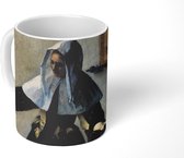 Mok - Vrouw met waterkan - Johannes Vermeer - 350 ML - Beker