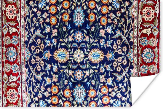 Poster Tapis Persan - Tapis - Motifs - Blauw - 180x120 cm XXL
