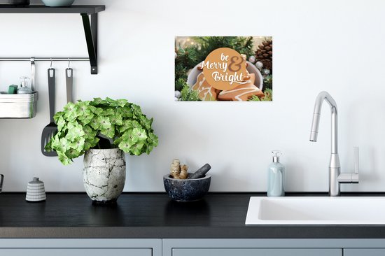 Affiche Proverbes - Citations - 'Be merry & bright' - 30x20 cm