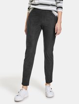 GERRY WEBER Dames Broek met fluweelachtige touch Grau-48