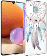 iMoshion Hoesje Geschikt voor Samsung Galaxy A32 (4G) Hoesje Siliconen - iMoshion Design hoesje - Transparant / Meerkleurig / Dreamcatcher
