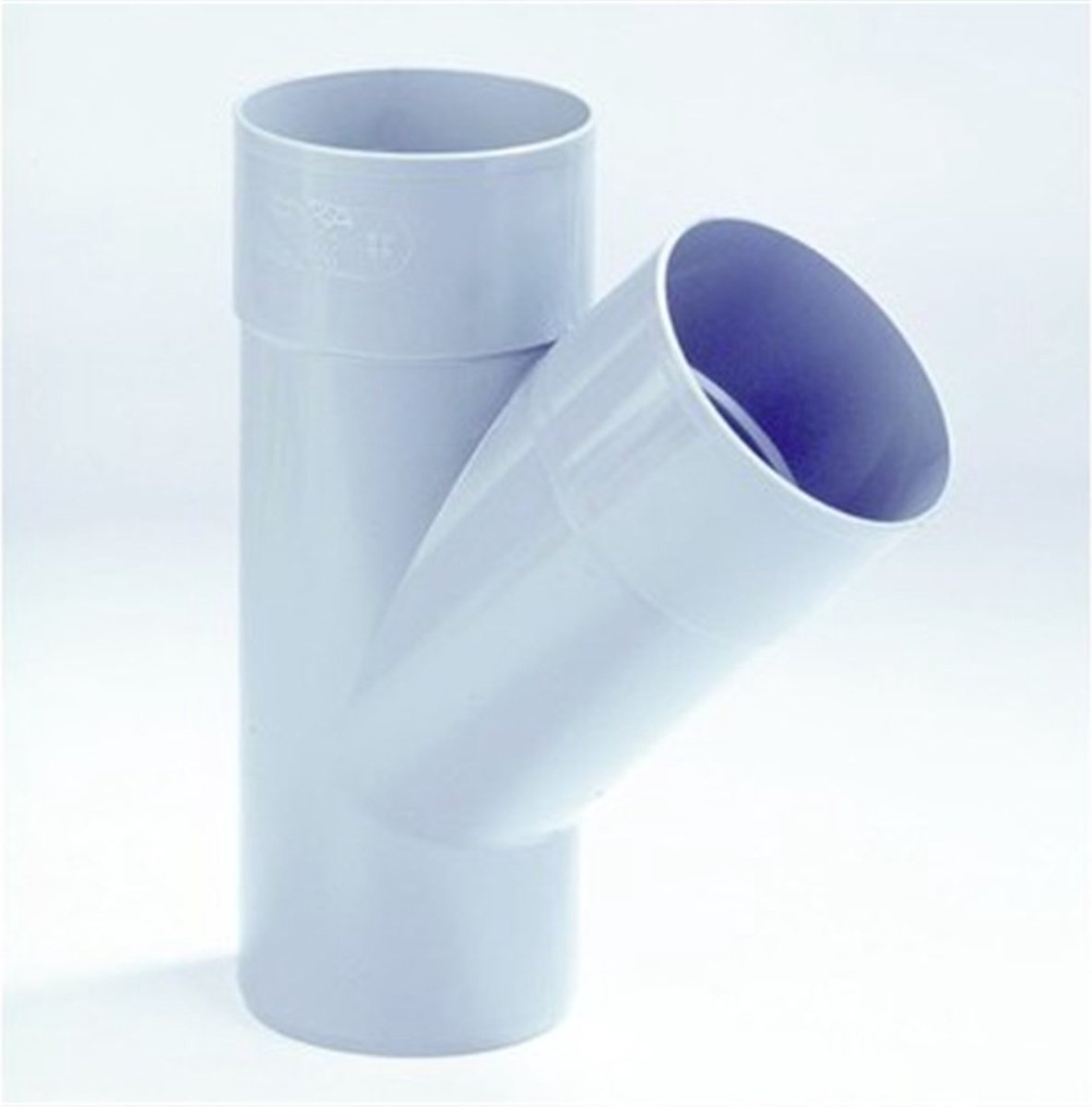 Dyka T-stuk 2x mof 1x spie 45° PVC grijs keurmerk BRL2012 70mm