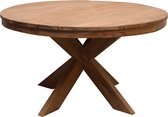 Livingfurn - Eetkamertafel Beek Roud - Spider Leg - Teakhout - 130 cm