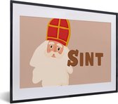 Fotolijst incl. Poster - Sinterklaas - Chocolade - Sint - Kinderen - Jongens - Meisjes - Kindje - 40x30 cm - Posterlijst