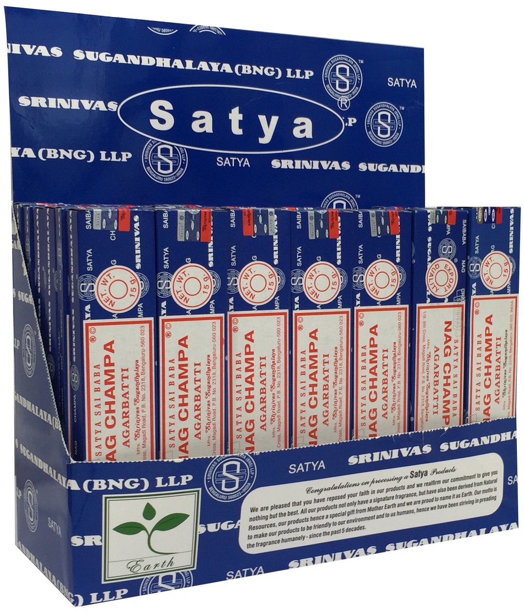 Zentana Satya Wierook Stokjes - Nag Champa - Wierookstokjes - 15 Gram - 42 pakjes