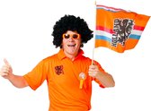 Folat Zwaaivlag Leeuw Met Wimpel 30 X 40 Cm Polyester Oranje