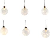 Peha Kerstballen Verlicht Led 8 Cm Glas Parelmoer