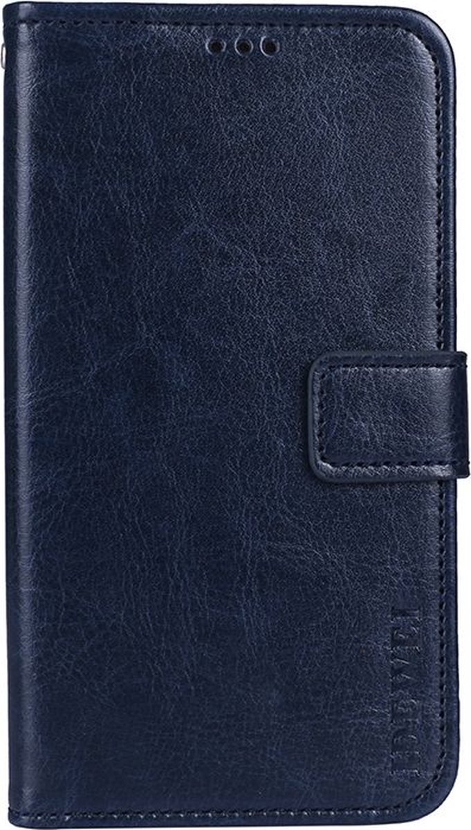 Mobigear Telefoonhoesje geschikt voor Wiko Power U30 Hoesje | Mobigear Wallet Bookcase Portemonnee | Pasjeshouder voor 3 Pasjes | Telefoonhoesje voor Pinpas / OV Kaart / Rijbewijs - Donkerblauw
