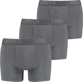 Levi's Boxershorts Heren Premium Boxer Brief Grey Melange - 3 pack Grijze boxershorts - Maat L