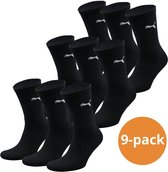 Puma Basic Sport Sokken (9-pack)  Sokken (regular) - Maat 47-49 - Unisex - zwart