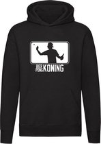 Bier Pong Koning | Unisex | Trui | Sweater | Hoodie | Capuchon | Zwart  | Drankspel | Feest | Kampioen | Beer Pong | Sport