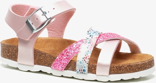Hush Puppies meisjes bio sandalen met glitters - Roze - Maat 25 | bol.com