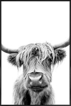 JUNIQE - Poster met kunststof lijst Beneath Raised Brows -13x18 /Wit &