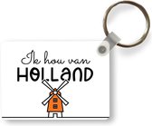 Sleutelhanger - Holland - Molen - Oranje - Uitdeelcadeautjes - Plastic