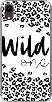Geschikt voor iPhone XR hoesje - Quotes - Spreuken - Wild one - Siliconen Telefoonhoesje