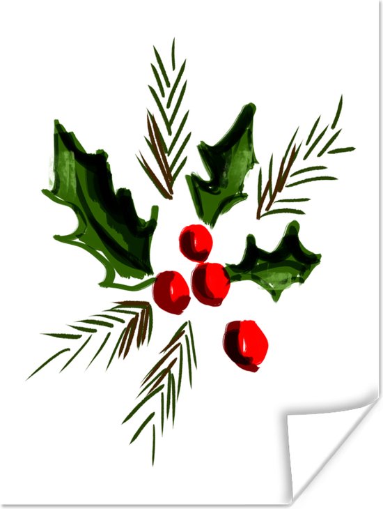 LIHIQIYA Rode bessendecoratie Kerstmis, 20 stuks kunstbessentakken, kerstdecoratie, adventskrans, decoratie, rode bessen, bessentak, kunstkersttakken, decoratie, krans, rode bessen