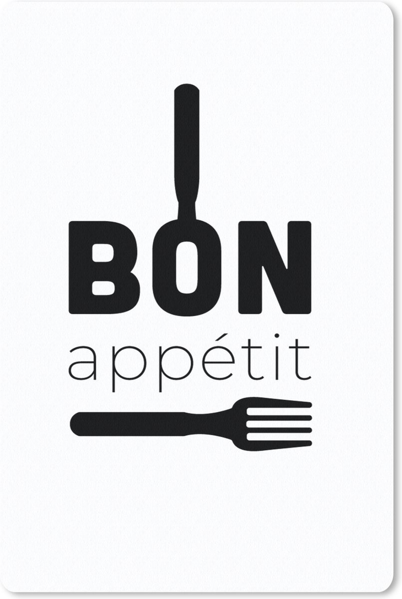 Muismat 18x27 cm - Mousepad Quotes - Bon appetit - Keukengerei - Muismatten